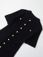 Nouvelle robe mini en maille à col rond pour femme, collection automne 2026, style décontracté et élégant, robe chic rétro à manches courtes pour femme