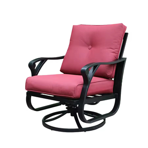 Fauteuil <span class=keywords><strong>de</strong></span> <span class=keywords><strong>jardin</strong></span> pivotant d'extérieur, ensemble canapé une place en tissu, structure moderne en aluminium pour hôtel, villa, parc - Product Image 3