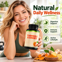 Capsules de Curcuma et Gingembre OEM ODM, Curcumine, ACV, BioPerine, Soutien Digestif, Articulaire et Immunitaire, Complément Sans Produits Laitiers