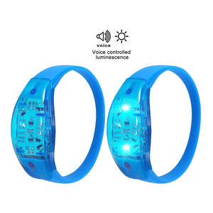 Neonglo הוביל קול מופעל wristbands מהבהב אור את צמיד גומי צמידי גומי צד - Product Image 5