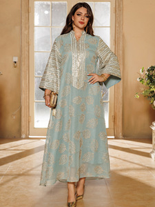 Abaya Donna Musulmana di Tendenza 2024, Elegante Vestito da Festa per <span class=keywords><strong>Donne</strong></span> Musulmane di Dubai per l'Eid - Product Image 4