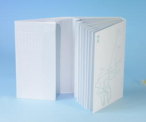 Étui à double porte de luxe pour livres, reliure à cheval, couverture souple, papier offset, estampage à chaud or, pages coulissantes, édition de collection premium - Product Image 1