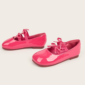 Nouvelles Chaussures de Danse Adorables à Nœud pour Filles, Antidérapantes, à Semelle Souple, en Cuir, pour les Âges de 2 à 12 Ans - Product Image 4