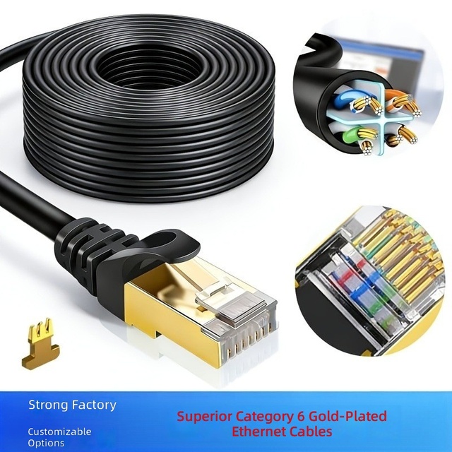 Cat8 Network Cable 40Gbps 2000Mhz RJ45 pure copper SFTP cat8 etherne cable shielded CAT7 RJ45 CAT6A network patch cord cable 1M