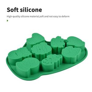 High-quality glove-shaped snowflake and snowman silicone Christmas <b>baking</b> <b>set</b> cake mold - Product Image 3