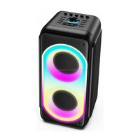 CSN-S15-08 Enceinte portable de fête 6,5/8 pouces, 100W de puissance de crête, double woofer, éclairage LED RGB 7 couleurs, TWS, AUX, prix usine