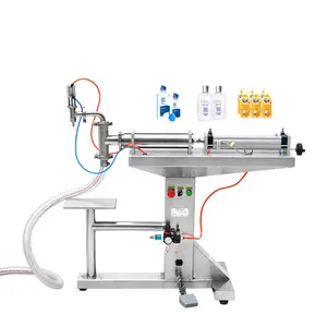 Máquina de enchimento de líquido semi automático, tipo pistão, suco de óleo, leite, garrafa de água, máquina de enchimento líquido