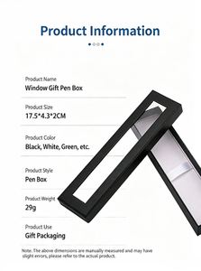 Caja de papel con ventana para bolígrafo, con inserto de cinta decorativa, para escribir, ideal para regalo, disponible en varios colores, ¡Gran Venta! - Product Image 2