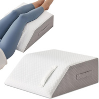 Premium mousse à mémoire de forme genou Wedge oreiller jambe ascenseur aide au sommeil jambe oreiller coussin de chevet taie d'oreiller amovible