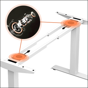 Bureau d'étude à <span class=keywords><strong>hauteur</strong></span> réglable avec rectangle et double moteur pour adultes et enfants pour la maison ou le bureau - Product Image 4