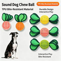 Balle à mâcher pour chien en TPU, anti-grincement, distributeur de friandises, indestructible, pour le divertissement et le soulagement de l'ennui