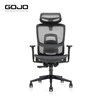 Silla de oficina ergonómica moderna de lujo con respaldo medio, soporte Lumbar, malla ajustable, asiento giratorio para ordenador, nailon, trabajo extensible para CEO