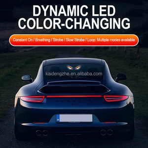 Lampe d'ambiance solaire LED œil de démon, USB-C Plug and Play, sans fil, lampe de signalisation de recul œil d'aigle, multi-mode, tricolore, utilisation automobile - Product Image 3