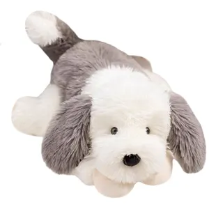 Vendita calda adorabili giocattoli per cani di peluche con animali di peluche su misura cucciolo di peluche <span class=keywords><strong>bianco</strong></span> e nero realistici cani di peluche - Product Image 1