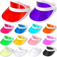Casquette de soleil en PVC transparente personnalisée avec logo, visière sport en plastique pour événements estivaux, vente en gros