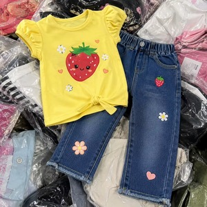 Conjunto de Ropa Casual de Verano para Bebé Niño, Camiseta + Jeans, 2 Piezas, Disfraz Infantil, Pantalones de Mezclilla para Niñas, Traje de Dos Piezas para Niños - Product Image 6