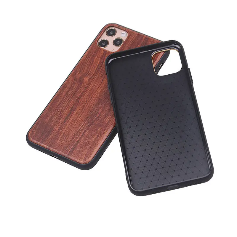 plain pure carved bamboo wood cover for IPhone 12 11 mini pro max x xs xr mobile phone bags & cases