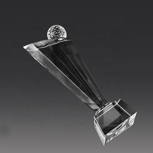 Custom Engraved Crystal Sports <strong>Trophy</strong> Glass Award Crystal Golf <strong>Trophy</strong> <strong>Plaque</strong> - Product Image 3