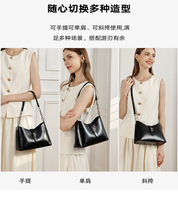 Sac à bandoulière en cuir véritable AndoBag, nouveau sac coréen à chaîne pour femmes et filles, sac seau pour trajets quotidiens, sac à bandoulière, sac à main pour usage quotidien