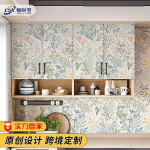 Creation Of Time And Space Peel And Stick Floral Wallpaper For Kitchen Wall Decoration Self Adhesive PVC Design - Product Image 1