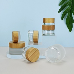 Frascos Cosméticos de Vidrio Esmerilado en Varios Colores (Verde, Azul, Rosa, Beige) de 50 ml/50 g, Frascos de Vidrio de Boca Ancha para Cremas - Product Image 6