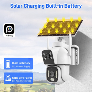 Cámara de Seguridad Inalámbrica HiEasy Inteligente de 2 Lentes, con Energía Solar, 4G, Alta Definición, Sonido y Luz, Alarma, Visión Nocturna a Todo Color - Product Image 2