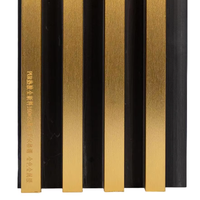 Panneaux muraux rainurés en PVC WPC à grain de bois pour la décoration