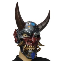 Masque en résine pour Halloween Accessoire de costume de tatouage mécanique de style japonais pour les soirées dansantes et les masques en résine