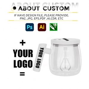 Taza de Vidrio Personalizada con Agitación Automática, Taza de Café de Vidrio Portátil con Logotipo Personalizado - Product Image 2