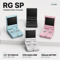 Console de jeu rétro portable ANBERNIC RG SP Clamshell avec écran IPS rabattable de 3,4 pouces, WiFi, BT4.2, lecteur de jeux rétro portable