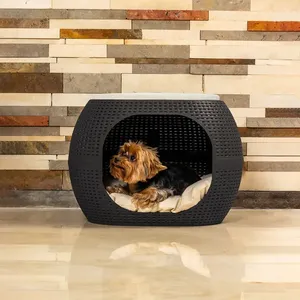 Cama Para Mascota Perro Gato Tipo Rattan Mq Color Wengue Diseno Pet Bed - Product Image 2