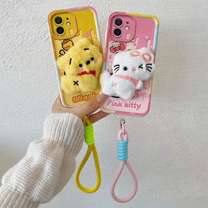 Coque de téléphone portable transfrontalière antichoc en peluche 3D motif ours miel pour iPhone 6 Plus, design Apple 11 Plush Butt 8 - Product Image 3