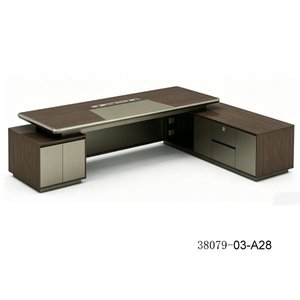 Escritorio Ejecutivo Moderno de Madera con Gabinete de Almacenamiento 38079-03-A28, Muebles de Oficina Independientes - Product Image 1