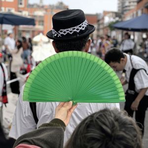 Customized Latest Design Spanish Bamboo Hand Fan Double-sided Printed Eco-Friendly Halloween <b>Wedding</b> <b>Gift</b> - Product Image 3