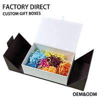 Boîte cadeau magnétique à double porte en carton brun personnalisée avec insert, impression couleur intégrale, emballage rigide de luxe pour produits haut de gamme