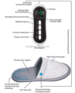 FOYOGA Nouvelles pantoufles de massage avec électrostimulation pulsante pour la réflexologie plantaire à domicile, massage thérapeutique des <span class=keywords><strong>pieds</strong></span> - Product Image 4