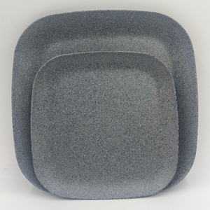 Platos Cuadrados de Melamina con Textura de Piedra Imitación Gris Mate para Exhibición de Comida en Restaurantes Cantonéses, Hoteles y Tiendas de <span class=keywords><strong>Dim</strong></span> <span class=keywords><strong>Sum</strong></span> - Product Image 3