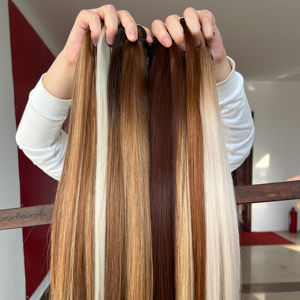 लोकप्रिय नई पहुंचे 15A रूसी मानव कुंवारी कच्चे बाल एक्सटेंशन मोटी अंत हाथ बंधे कपड़ा डबल खींचा हाथ बंधे - Product Image 4