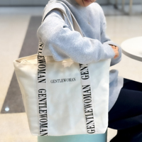 Nouvelle mode de sac fourre-tout en toile pour l'épicerie avec fermeture éclair et poche sac fourre-tout en coton avec sacs logo imprimé personnalisé