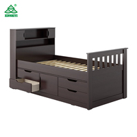 Lit simple/double en option, avec tiroirs/boîtes de rangement, fabrication en chine, livraison gratuite