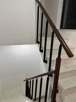 Rampe d'Escalier en Fer au Design Moderne et Simple, Garde-Corps d'Intérieur en Fer, Main Courante d'Escalier en Acier Inoxydable et Bois