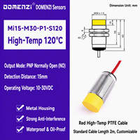Capteur de Proximité Inductif Domenzi M30 Résistant à la Chaleur Haute Température 15mm NPN NC IP67 120°C pour l'Automatisation Industrielle