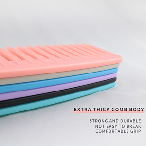 Free Sample Large <b>Wide</b> Tooth Plastic Salon Fashion Detangling Hair Brush Paddle Anti-Static Round Handle Long Curly for Hair - Product Image 3
