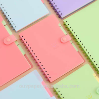 Vente en gros de classeurs à spirales en PVC transparent A5 A6, rechargeables, feuilles mobiles, agenda scolaire, planificateur