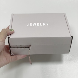 Cajas de Envío de Papel Corrugado con Tira Rasgable de Diseño Personalizado Cajas Postales Recicladas con Cierre - Product Image 2