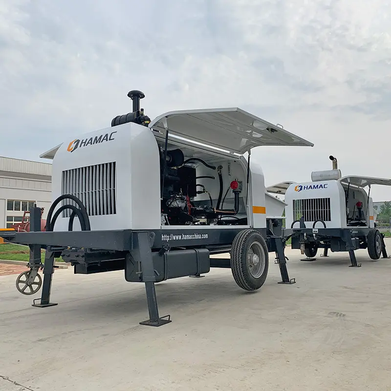 Pompa beton mesin semen trailer beton remote control untuk harga pompa beton di india