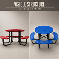 Ensemble de table et de chaises de jardin en acier recouvert de plastique, meubles de patio extérieur, résistant à la rouille, imperméable, pour cour arrière, véranda