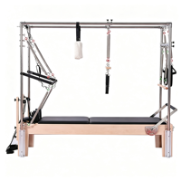 Reformer Pilates Full Tower en Bois d'Érable avec Système Trapèze Complet et Ressorts de Résistance Multiples, Équipement de Fitness pour Studio de Pilates et Salle de Sport