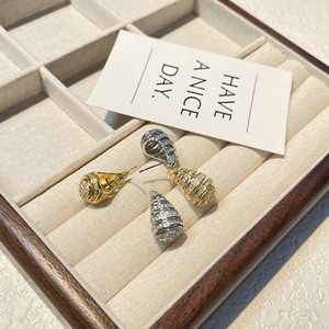 Modern Women Tear-drop Full Zirconia Drop Huggies <strong>Earrings</strong> Wholesale <strong>Statement</strong> <strong>Earrings</strong> - Product Image 5