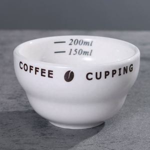 Tazas y Cuencos de Porcelana Blancos y Negros de 200 ml, Aptos para Lavavajillas, Reutilizables, para Degustación de Café - Product Image 1